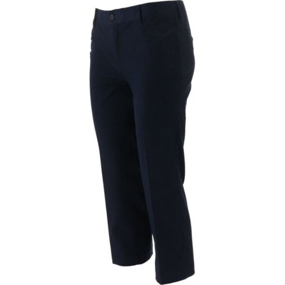 NWT LANDS' END BOY'S HUSKY lK EW BLD CHINO PANTS BLACK 18 (HUSKY) - Picture 2 of 6